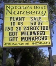 Nature's Best Nursery sign